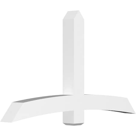 Ekena Millwork Bellingham Architectural Grade PVC Gable Bracket, 72"W x 42"H x 6"D x 6"F, 14/12 Pitch GBP072X42X0606BEL00